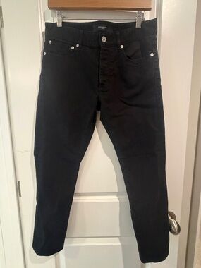 Givenchy Paris Black Slim Zipper Hem Jeans Denim - Size 30